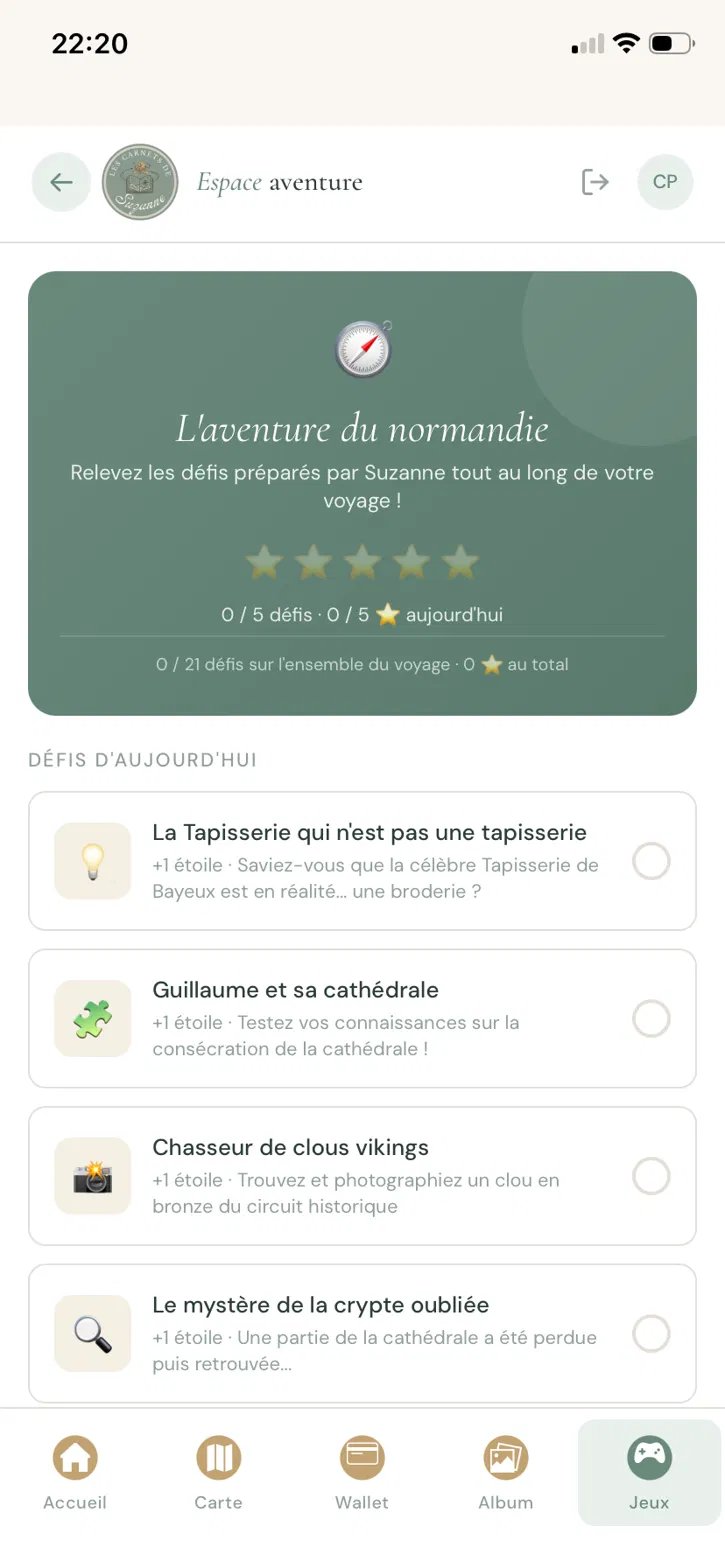 L'espace jeux et défis